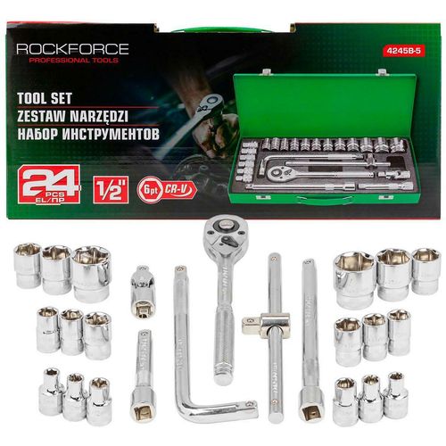 Rockforce set ključeva 24 dijela 1/2" RF-4245B-5 slika 2