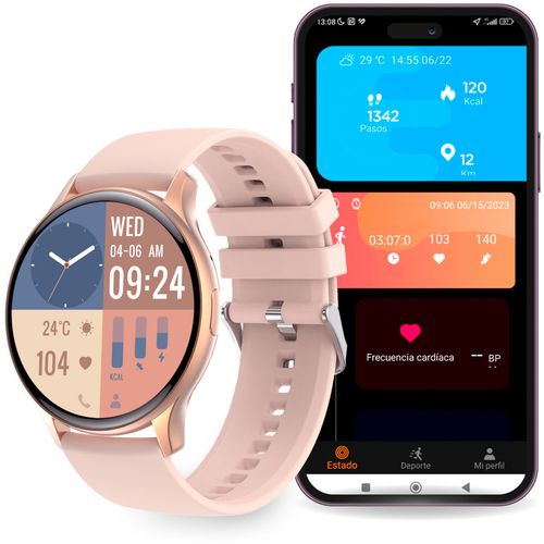 KSIX, smartwatch Core, AMOLED 1.43” zaslon, 5 dana aut., Zdravlje i sport, rozi slika 1