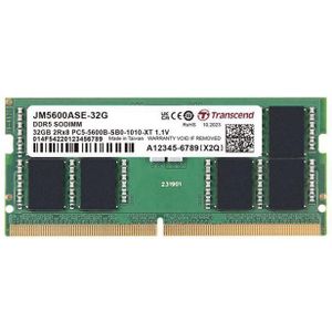 Transcend JM5600ASE-32G DDR5 32GB SO-DIMM 5600MT/s, On-die ECC, CL46 1.1V, 262-pin 2Rx8 (2Gx8)x16