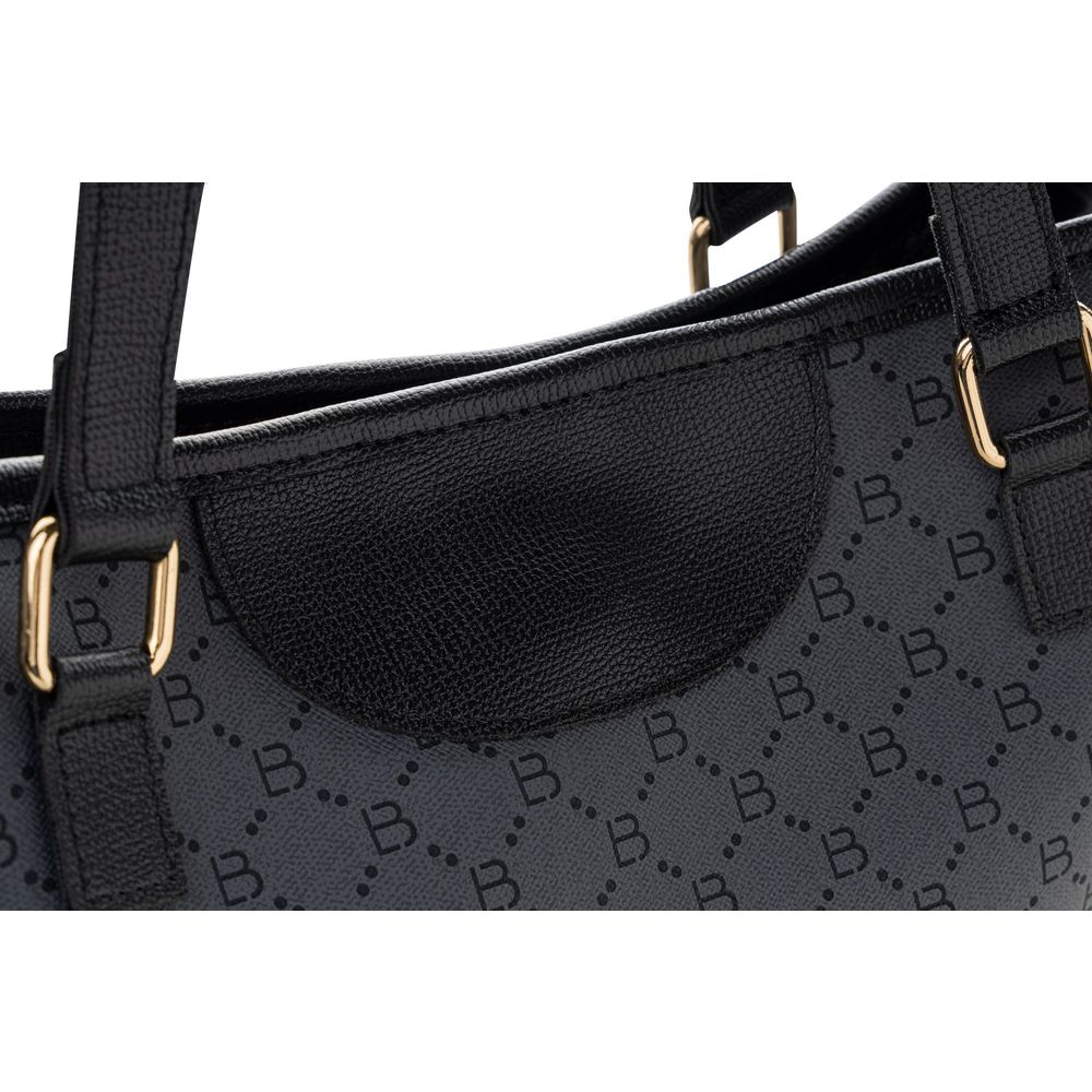 Elegantna Tote Torba 355 v2 - Siva sa Crnim Detaljima slika 3