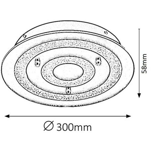 Rabalux Dagmar plafonjera D30 LED 21W hrom Moderna rasveta slika 3
