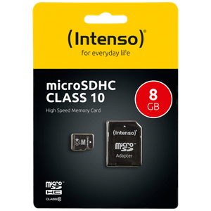 (Intenso) Micro SD Kartica 8GB Class 10 (SDHC &amp; SDXC) sa adapterom - SDHCmicro+ad-8GB/Class10