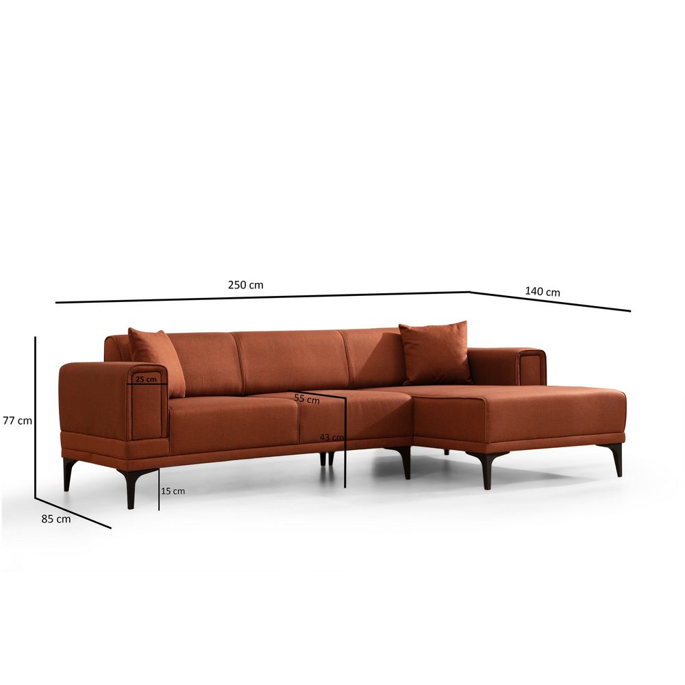 Ugaona Sofa- Krevet Horizon Right - Crvena slika 8