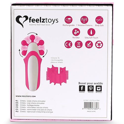 Stimulator FeelzToys - Clitella, ružičasti slika 9