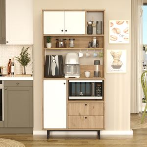 RE4-SW OakWhite Multi Purpose Cabinet