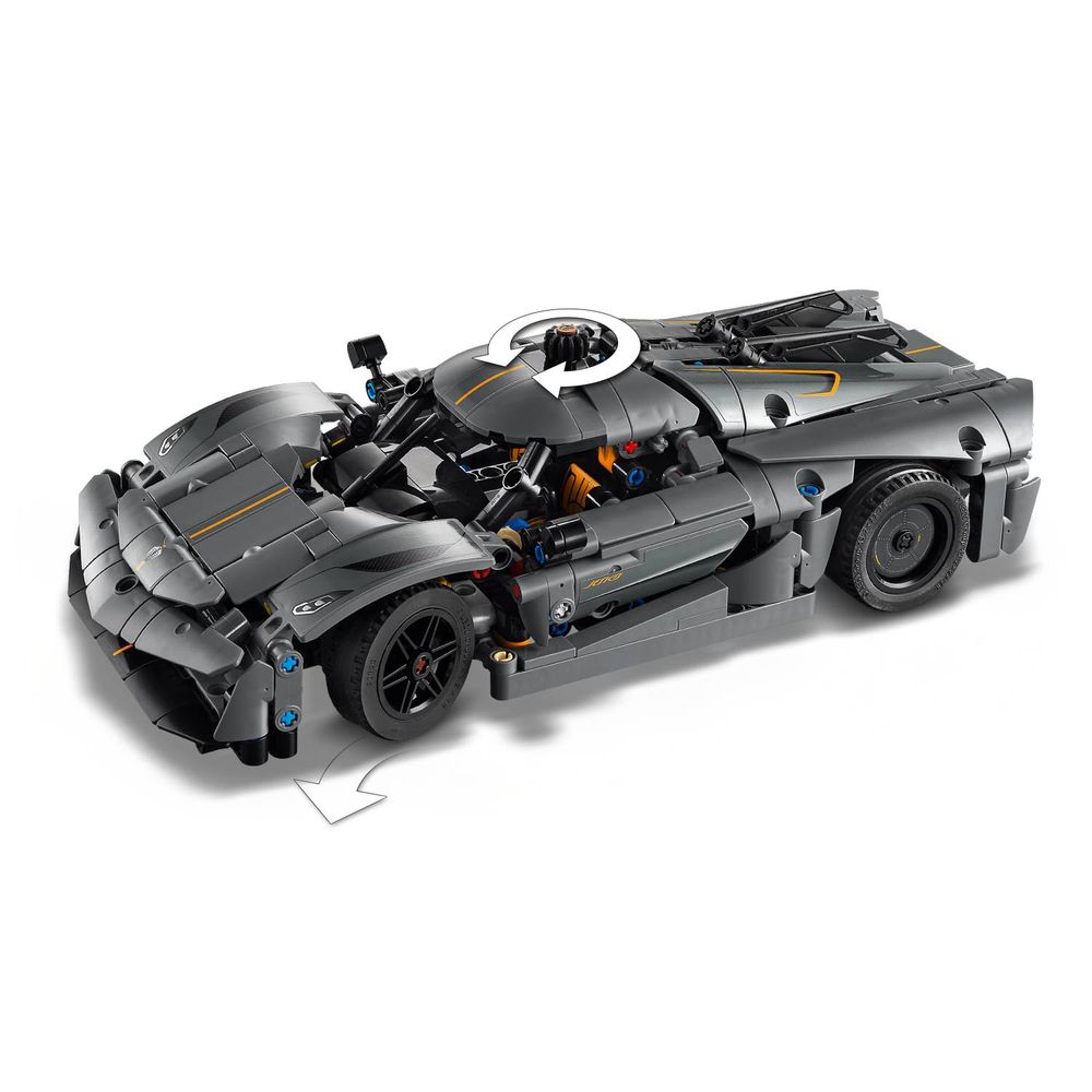 LEGO 42173 Koenigsegg Jesko Gray Hypercar slika 4