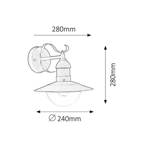 Rabalux Oslo spoljna zidna lampa E27 60W mat crna IP44 Spoljna rasveta slika 2