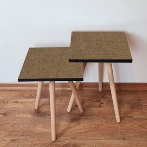 Nesting stolovi 2Shp297 - (2 komada) - boje: smeđa