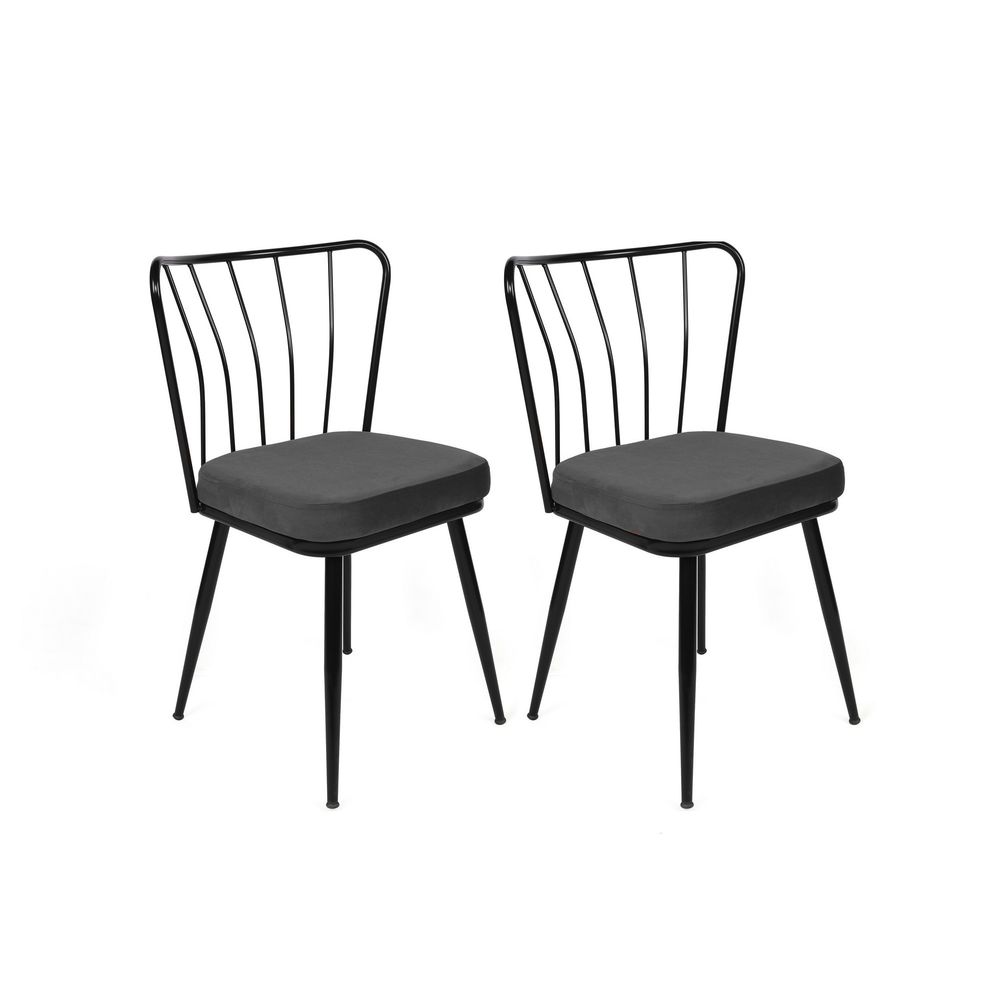 Yıldız - 942 V2 Crna Stolica Set (2 Komada) slika 8