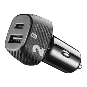 Cellularline auto punjač Multipower adapter Fast+ dual USB-A/USB-C 32W