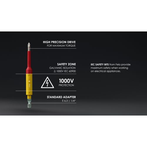 VDE Safety Bit Felo 1000V XENO +/- PZ2 x 115 03120590 slika 6