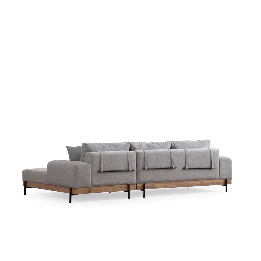 Eti Oak Desni - Sivi Ugaoni Sofa slika 10