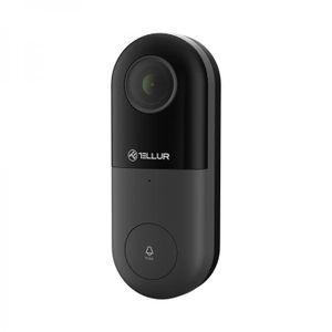 Tellur Smart WiFi video doorbell, 1080p, PIR, WIRED, crna