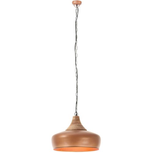 Industrijska viseća svjetiljka bakrena željezo i drvo 35 cm E27 slika 13