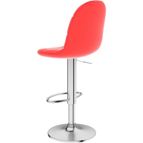 Barski stolac od umjetne kože crveni slika 20