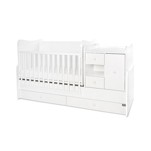 LORELLI MiniMAX Modularni krevetić 4in1 s Mehanizmom Ljuljanja White 190x72 cm slika 3