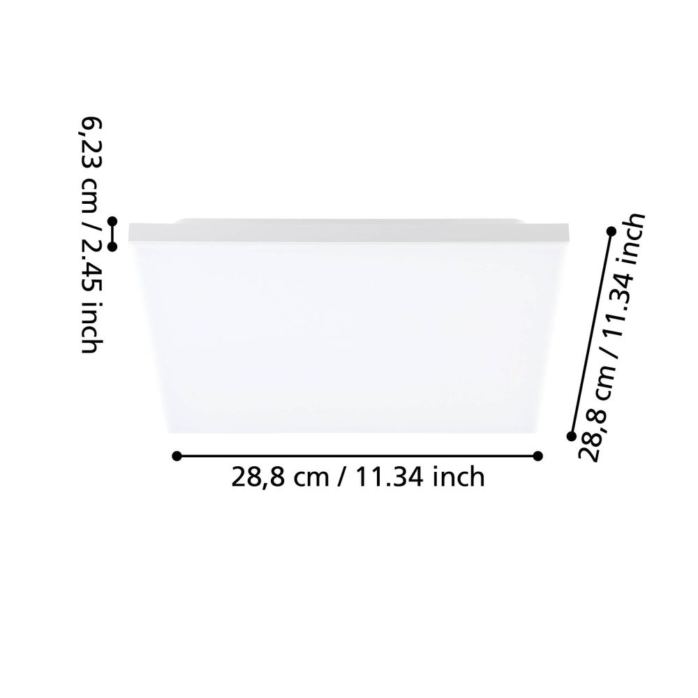 Eglo stropna rasvjeta turcona-b led 10,8w 3000k 1300lm bijelo/bijelo š:287mm v:6 slika 3
