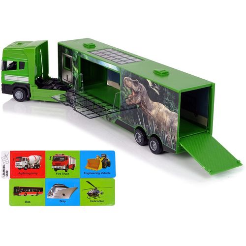Metalni kamion transporter dinosaura slika 3