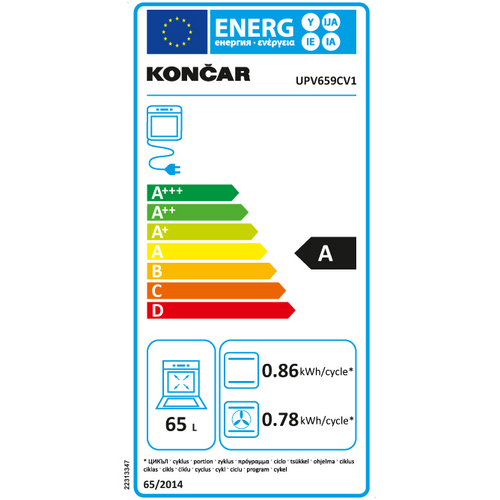 Končar pećnica UPV659CV1 slika 3