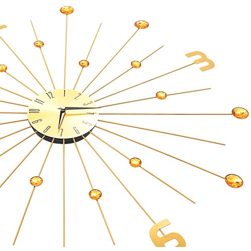 Zidni sat metalni 70 cm zlatni slika 10
