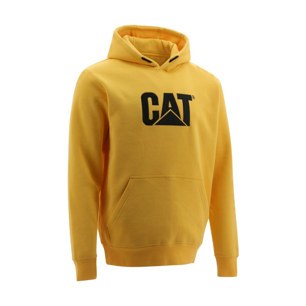 PULOVER SA KAPULJAČOM ŽUTI L  CAT W10646 RUM L slika 1