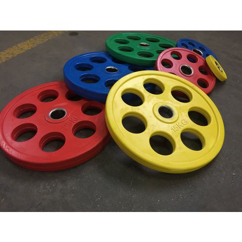 Olimpijski 7-grip gumirani disk uteg 1,25 kg/ф 51 mm slika 4