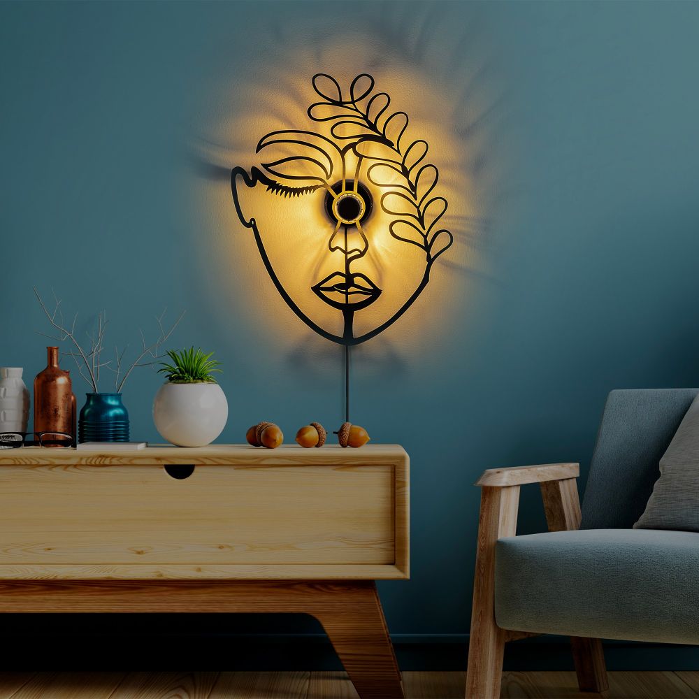Zidna lampa Flower Faced V2 u crnoj boji slika 1