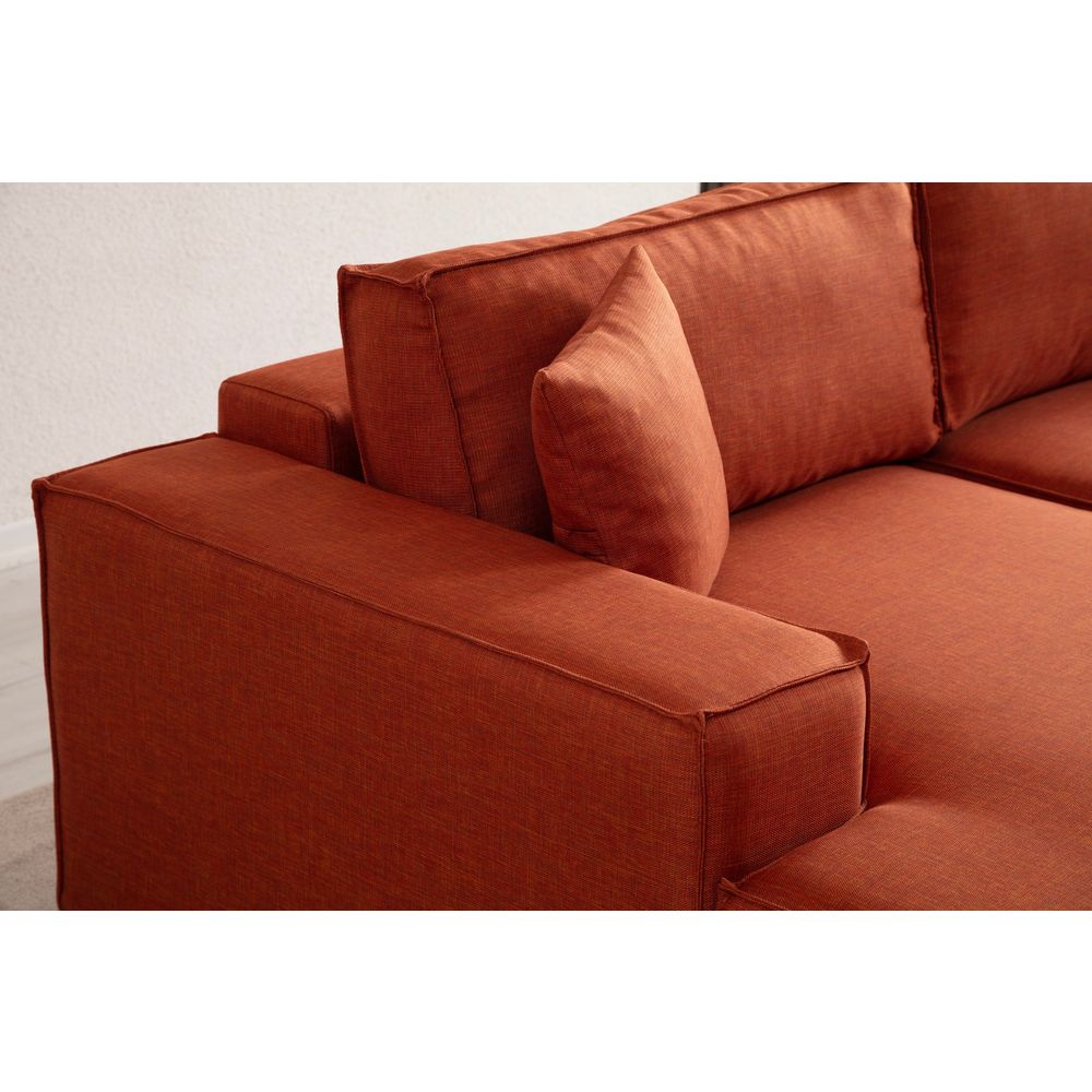 Pırlo Kutni Sofa na Razvlačenje - Narandžasti slika 11