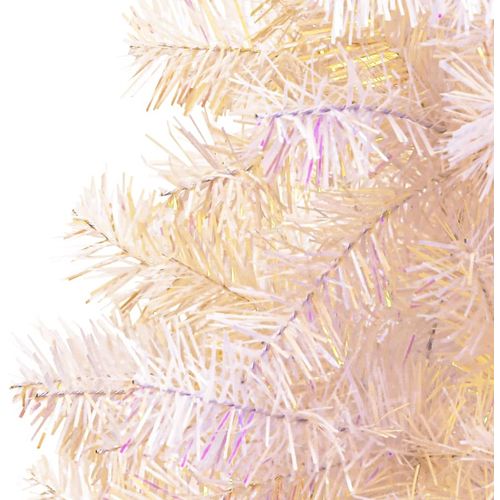 Umjetno božićno drvce s obojenim vrhovima bijelo 120 cm PVC slika 8