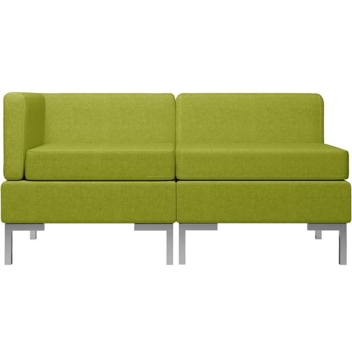 2-dijelni set sofa od tkanine zeleni slika 3