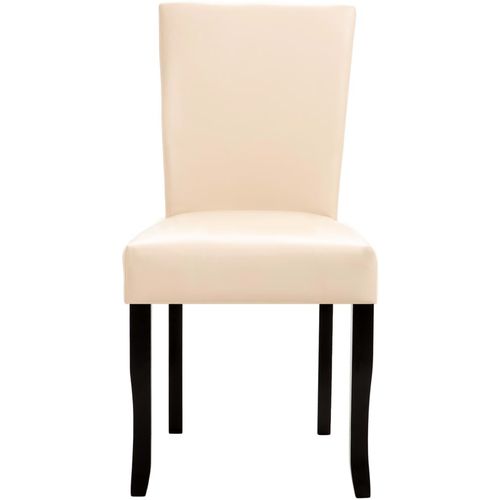 Blagovaonske stolice od umjetne kože 2 kom krem slika 4