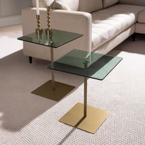 Kafa Stol Elegante 2 - Zlato i Zeleno