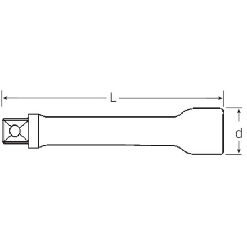 Stahlwille 509/5 13010002 produžetak za nasadni ključ   Pogon (odvijač) 1'' Izlaz 1/2'' (12.5 mm) 130 mm 1 St. Produžetak za nasadne ključeve 130 mm Stahlwille 509/5 13010002 slika 2