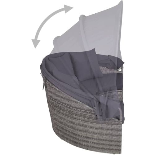 4-dijelna vrtna garnitura s jastucima od poliratana siva slika 32
