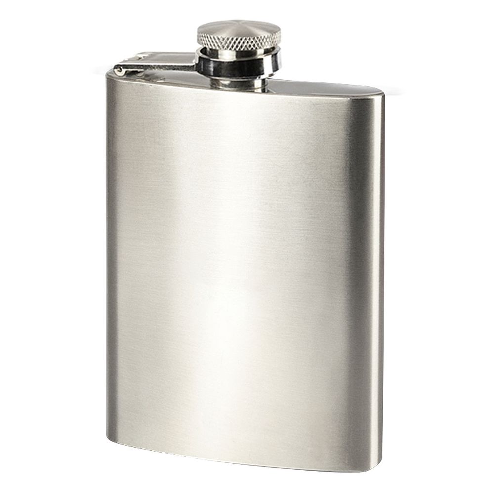 BRANDY 4,metalna pljoska 115 ml,srebrna slika 1