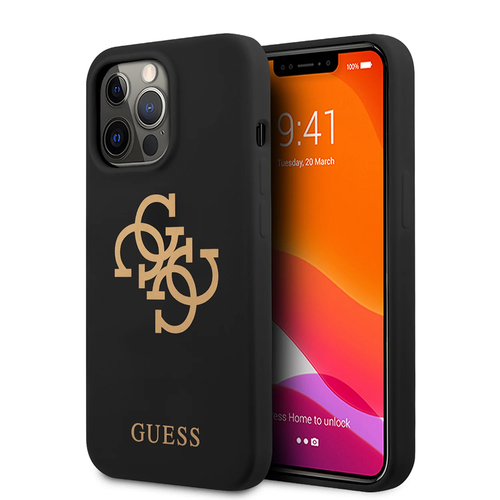 Maska Guess Hc Silicone za iPhone 13 Pro 6.1 crna (GUHCP13LLS4GGBK) slika 1