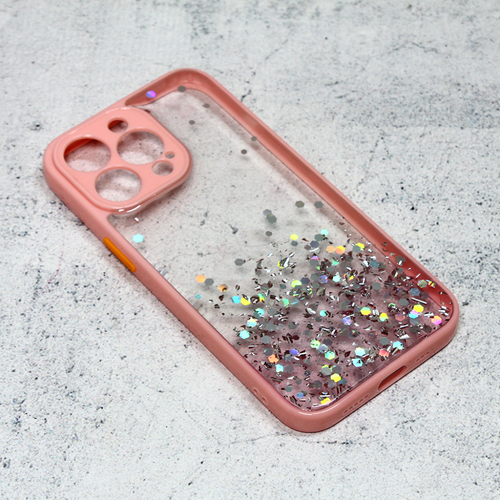 Maska Frame Glitter za iPhone 13 Pro 6.1 roze slika 1