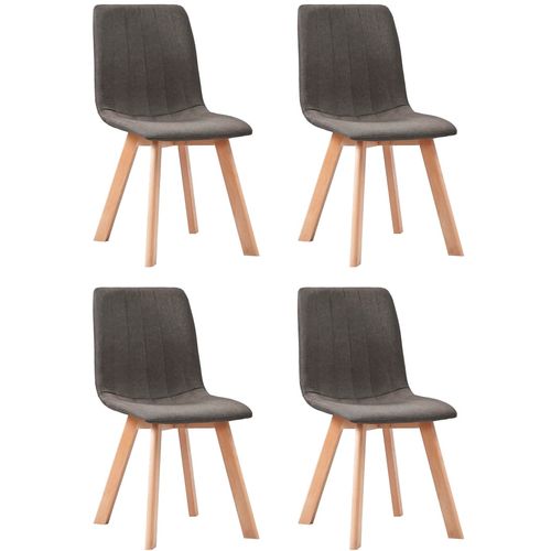 Blagovaonske stolice od tkanine 4 kom smeđe-sive slika 23