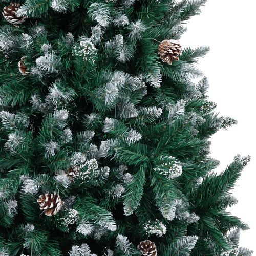 Umjetno božićno drvce sa šiškama i bijelim snijegom 240 cm slika 4