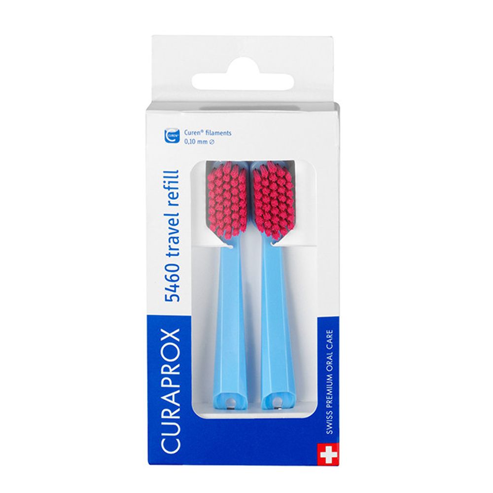 Curaprox Nastavak CS 5460 Ultra Soft 2kom - Nastavak za četkicu putnog seta, Plavi slika 1