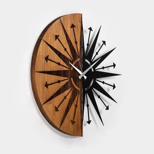 Wallity Ukrasni drveni zidni sat, Wooden Clock - 75 slika 6