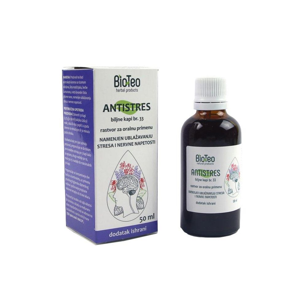 BIOTEO Biljne Kapi Antistres Broj 33 - 50ml slika 1