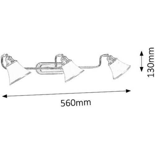 Rabalux Grando zidna lampa E14 3x40W bronza/bela Kupatilska rasveta slika 2