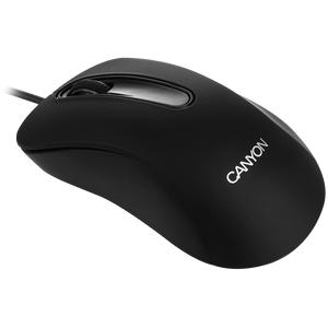 CANYON CM-2 Wired Optical Mouse with 3 buttons, 1200 DPI optical technology for precise tracking, black, cable length 1.5m, 108*65*38mm, 0.076kg