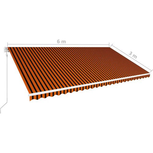 Tenda na automatsko uvlačenje 600 x 300 cm narančasto-smeđa slika 7