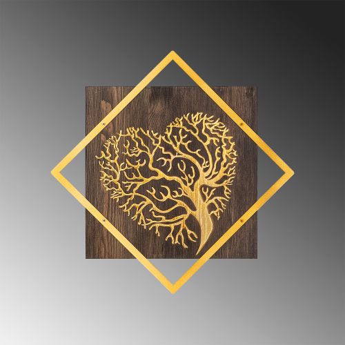 Wallity Drvena zidna dekoracija, Tree v3 - Gold slika 4