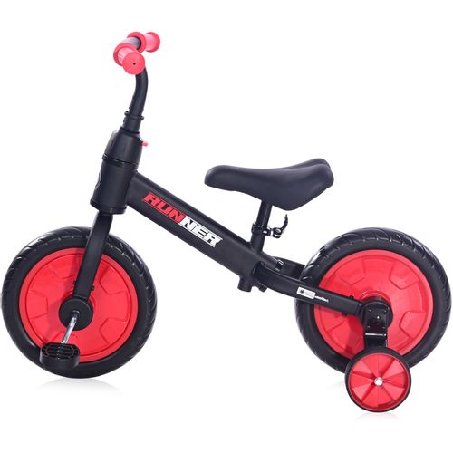 LORELLI RUNNER Bicikl za Djecu s Pomoćnim Kotačima Black/Red (2-6 god/do 20kg) slika 3