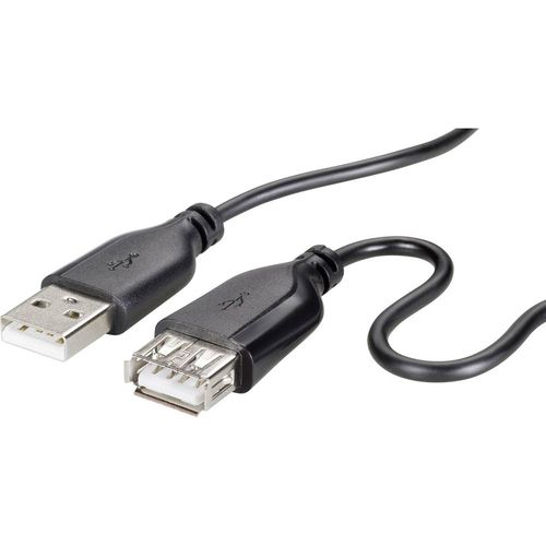 Renkforce USB 2.0 produžetak [1x muški konektor USB 2.0 tipa a - 1x ženski konektor USB 2.0 tipa a] 1.00 m crna supersoft oplaštenje Renkforce USB kabel USB 2.0 USB-A utikač, USB-A utičnica 1.00 m crna supersoft oplaštenje RF-4080795 slika 3