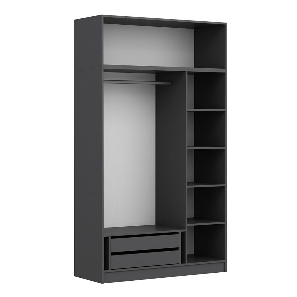 Ormar Minar 3 Kapak 2 Čekmece - Antracit slika 7