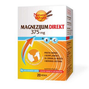 NATURAL WEALTH MAGNEZIJUM DIREKT 375 MG A20 VREĆICA